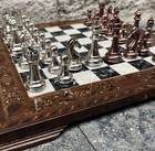 Luxury Chess Set Inlaid Solid Chess Board Bronze Chess Pieces  Christmas   