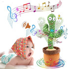 Dancing Cactus Repeat Talk Sing Glow Interactive Plush Toy For Kids  
