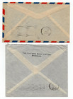 1950 X2 Iraq Cover Pair Palestine Aid Stamp Relief Airmail Overprint Baghdad