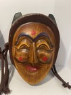 Korean Hahoe Masks Hand Carved Wood Folk Art Theater Yangban Bune Post Vintage