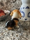 Vintage 1985 Lefton Beagle Dog Puppy Black Brown Figurine Sitting 4    Tall 