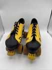 Vintage Usa Roller Skates Sz 9 Yellow Wheels Speed Quad Retro Unisex 70   s