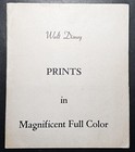 1947 Lithographed Walt Disney Prints In Magnificent Full Color Complete Set Of 4