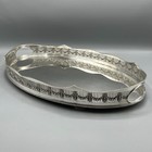 Large Vintage Silver Plated Gallery Serving Tray Cocktail Drinks Tea Adam Style