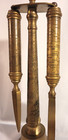 Vintage Heavy Brass Magnifying Glass  Letter Opener   Desk Stand Map Handles