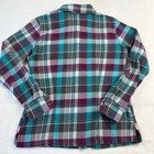 Patagonia Purple Blue Plaid Flannel Shirt Women   s Size 6 Organic Cotton