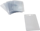 Sicurix Id Holder For License Lanyard  50 Pack Of Pre-punched Plastic Badge Hold