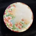Antique T v Limoges France Vanity Powder Box Painted Porcelain Signed Noble 1908