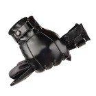 Mens Leather Gloves Motorcycle Full Finger Touch Screen Driving Winter Warm0v0a