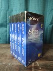 Sony Premium Grade Vhs Tape Black 6 Hour 5 Pack New Factory Sealed T-120