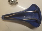 Elina Bmx Seat Pdnp Guts Vintage Old School Blue Redline No Lightning Bolt Nice