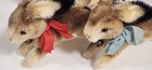 Steiff Set  2  Of Running Bunny Rabbits Plush Mohair 1950s To 1960s Vintage 7  