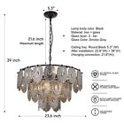 23 6    8 Light Vintage French Chandelier Recessed Ceiling Light With E14 Base