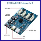 Pcie X1 To 4-port Pcie X16 Slot Riser Card 1 To 4 Pci Express Extension Board