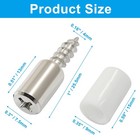 Lifcratms 30 Pcs Shelf Support Pegs  Self-tapping White Rubber Sleeves  White 