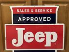 Jeep Sign Sales Service Parts Garage Gas Oil Lift Kit Vintage Style Wall Decor