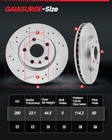 Gaiasurge Front Brake Pads And Rotors Kit Compatible With 20192022 Kia Forte    