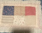 Vintage Quilted Floral Standard Pillow Sham Ruffles Lace Cottagecore 18x23  c 