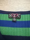 Nyc Women s Striped Knit Midi Sweater Dress Scoop Neck- See Description