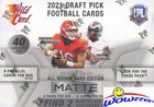 2021 Wild Card Draft White Matte Football Factory Sealed Blaster 20 Box Case