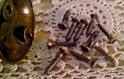 Hook Set 5 Ball End Two Prong Coat Robe Hanger Hardware Antique Brass Finish