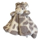 Baby Giraffe Lovey Rattle Plush Cuddle Security Blanket Gray White Oobles New