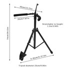 Adjustable Foldable Stand For Cello With Hook For Bow - Black