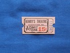 Vintage Henry s Theatre 15 Cent Tickets  strip Of 4  Drive-in Movie cinema - Md
