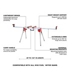 Milwaukee 48-08-0551 100-inch Adjustable Compact Folding Miter Saw Stand