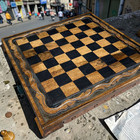 Vintage Chess Board 100  Handmade X Large Walnut Solid Wood 16  -  Lifetime Use