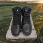 Nike Air Jordan 1  Low  Black white Football Cleats Td Hf6883-001 Youth Gs 1y
