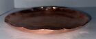 Vtg Copper Scalloped Edge Plate