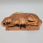 Vtg Copper Tin Bunny Rabbit Mold Cake Jello Wall Decor 10x5 5 Original Tag Korea