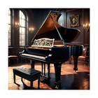 Adjustable Height Piano Bench With Storage  Solid Wood Duet Keyboard Stool  W   