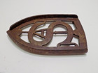 Antique  sad  Cast Iron Sad Iron Trivet Stand 6-3 4  X 4-1 8 