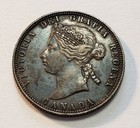 1870 25c Canada  925 Silver Twenty Five Cents - Km5 - Xf au - Sku-f6569