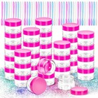 40 Pcs 15g Empty Plastic Containers With Colored Lids Small Makeup Sample