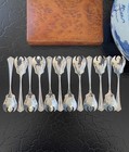 Rare Set 12 Wallace Washington Sterling Silver Ice Cream Terrapin Forks American