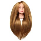  26 -28  Long Hair Mannequin Head With 60  Real Hair  Hairdresser Golden