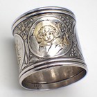 Aesthetic Napkin Ring Gorham  1370 Partial Gilding Sterling Silver 1882