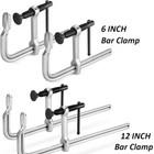 Jorgensen 2-pack 6  12  Bar Clamps Sets Drop Forged Alloy Steel For Woodworking