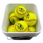 Athletic Works 11-inch Fastpitch Leather Softballs - 1 Dozen Bucket