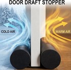 Maxtid Under Door Draft Stopper For Bottom Of Doors 38  Black Door Blocker Noise