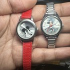 Working Vintage Lot Of 2 Disney Minnie   Mickey Mouse Unisex Watch Accutime 26mm