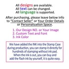 Custom Return Address Stamps Monogram Name Custom Round Self-ink Rubber Stamp