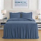 Chezmoi Collection French Country Chic Farmhouse Ruffle Skirt Bedspread Set