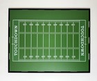 Full Size Helmet Display Case W  Green Acrylic  football Field  Base Back Mirror