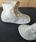 Baby White Leather Antique Button Up High Top Boots  57-2-2631