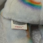 Ty Beanie Baby    cheery   white Plush Bear W  Rainbow Accents  hang Tag Attached  
