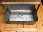 Vintage Heavy Duty Steel Tool Carrier With Fold Down Handle 13   x9 5   x4 5   